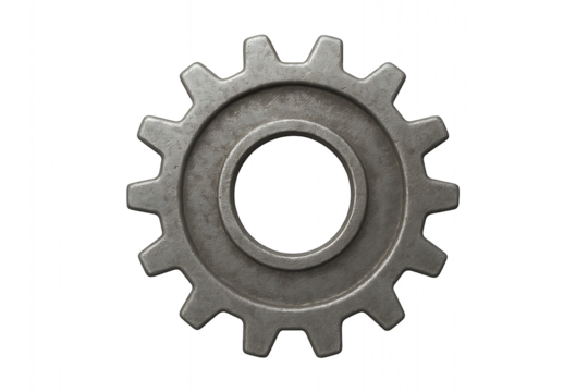 Industrial cogwheel isolated on transparent background