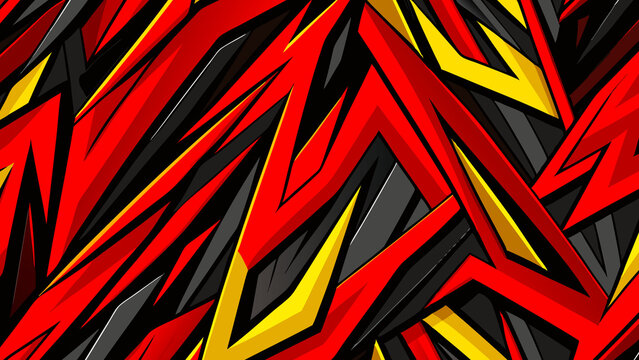 Vivid Spike Pattern in Red

