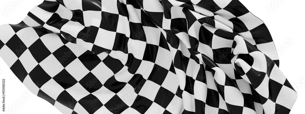 Aufkleber high-resolution image of a black and white checkered flag, perfect for backgrounds or design project