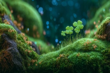 Obraz premium The Earth Day eco concept incorporates a tropical forest background to convey the preservation of natural forestation, highlighting the significance of wild canopy trees in promoting sustainability