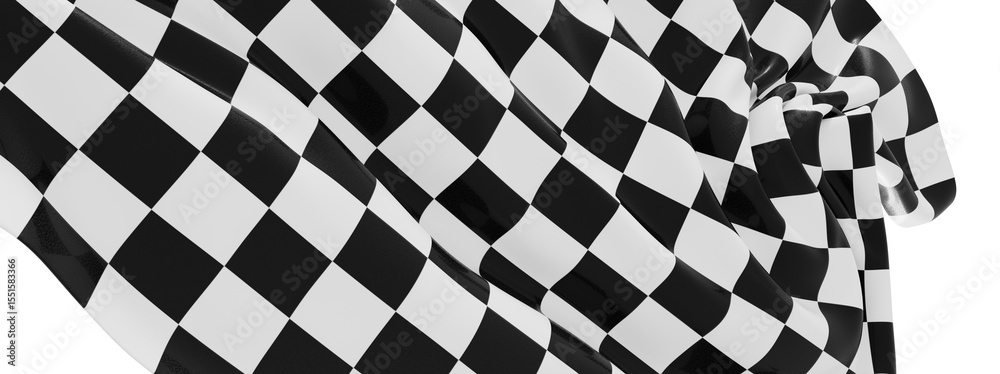 Aufkleber High-resolution image of a black and white checkered flag, perfect for backgrounds or design elements.  Download now!