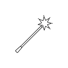 magic wand line art