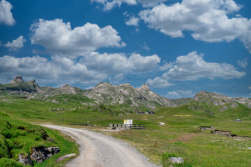 view of Col du Portalet, Pyrenees mountains, France