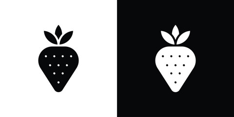 Strawberry icon. Design for website and mobile apps.
