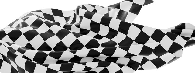 Obraz premium High-resolution image of a flowing checkered flag, perfect for sports, racing, or victory themes.