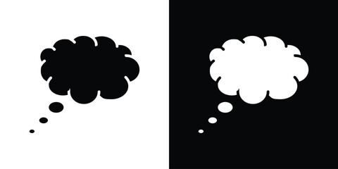 Think bubble icon vector, Symbol, logo illustrations
