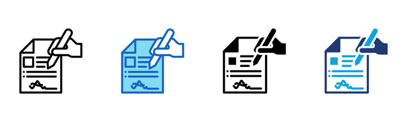 Shipping Agreement icon Multi Style Vector Illustration