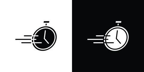 Time fast icon. Design for website and mobile apps.