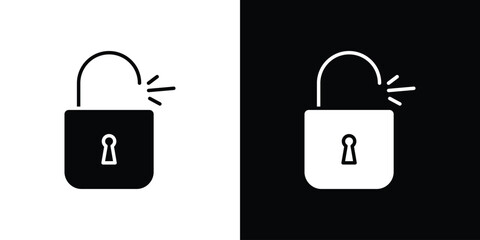 Unlock icon. Design for website and mobile apps.