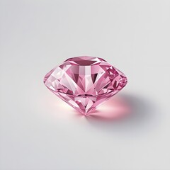 Fototapeta premium Brilliant pink diamond icon with luxury shine