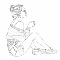 girl in a dress with a book