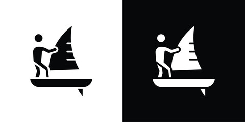 Windsurf icon vector, Symbol, logo illustrations