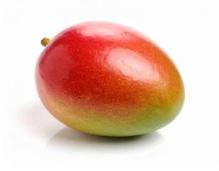 Slices of juicy mango, showcasing its beautiful color and succulent texture, ideal for food photography, recipes, or conveying a refreshing vibe, mango in white background