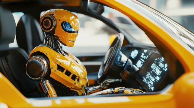 Futuristic autonomous driving: An android navigating in a self-driving vehicle