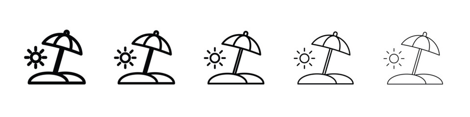 Beach icon vector, Symbol, logo illustrations