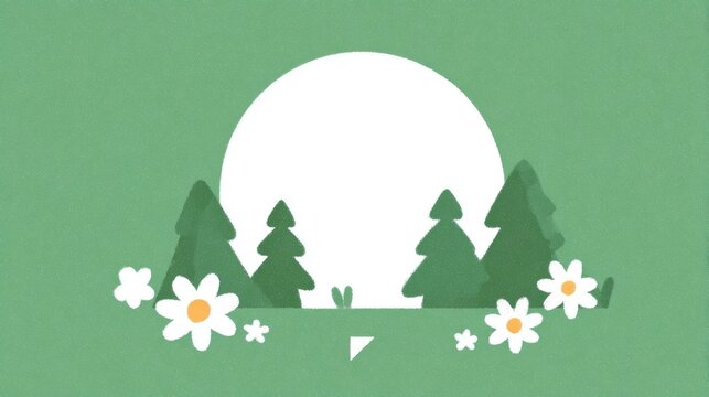 World Environment Day is represented by a border frame featuring green energy icons and a forest silhouette, symbolizing sustainable living and eco-friendly initiatives with space for nature