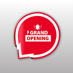 Grand Opening red flat sale business web banner for website banner design