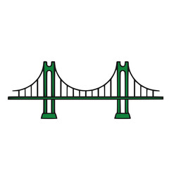 Infrastructure and connection symbol  in flat design.