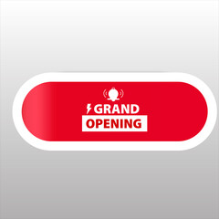 Grand Opening red flat sale business web banner for website banner design