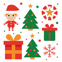 set of vector christmas icons