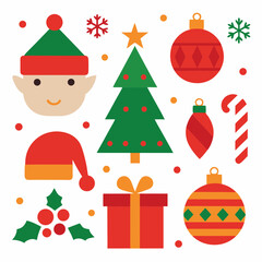 set of christmas trees