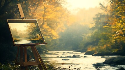 A professional artist drawing in natural daylight studio


