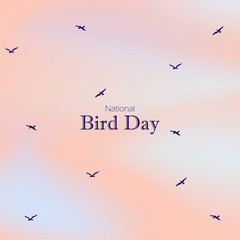 National Bird Day, January 5. Vector illustration design for poster, banner, post, flyer.
