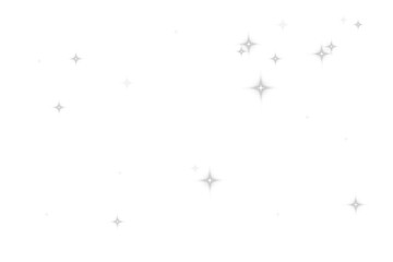 Glowing Sparkle Background PNG.Shiny Twinkling Stars with Glittering Light, Fantasy Illumination and Transparent Effect for Card Design or Festive Decorations