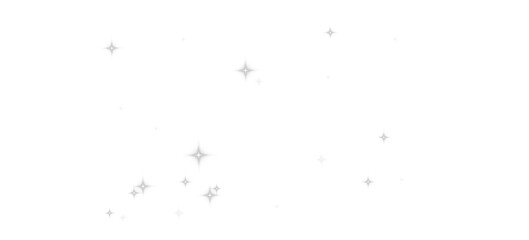 Glowing Sparkle Background PNG.Shiny Twinkling Stars with Glittering Light, Fantasy Illumination and Transparent Effect for Card Design or Festive Decorations