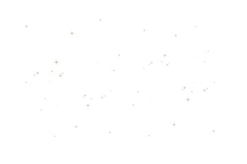 Stardust and Gold ParticlesPNG .Sparkling Star Effect with Cosmic Dust, Glimmering Gold Powder and Light Magic for Abstract Design on Transparent Background