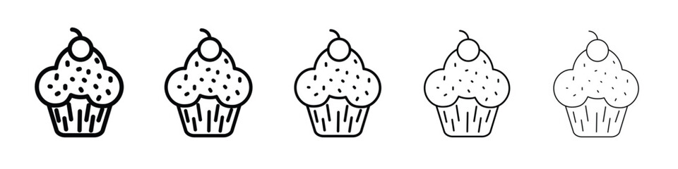 Cupcake icon vector, Symbol, logo illustrations