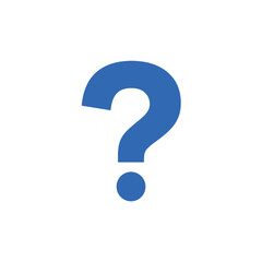 Bold Blue Question Mark Symbolizing Inquiry Doubt and Curiosity.