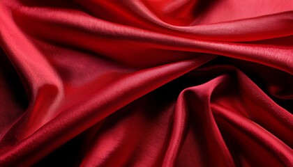 Obraz premium red glossy fabric folds