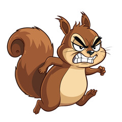 Fototapeta premium Hand drawn cartoon squirrels vector illustration