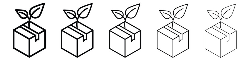 Eco packaging icon vector, Symbol, logo illustrations