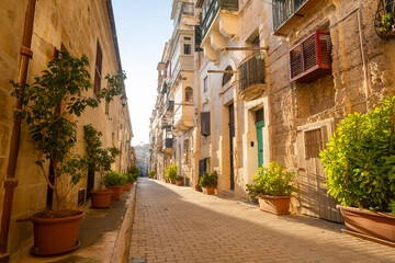 Fototapeta premium Charming medieval streets of Rabat Mdina in Malta,Europe