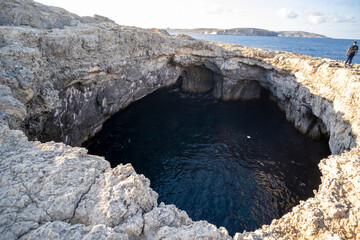 Inland Sea in Dwejra, Gozo,  Malta