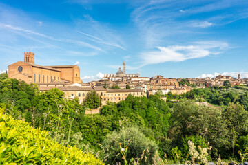 Fototapeta premium Beautiful city view of Siena, Tuscany, Italy