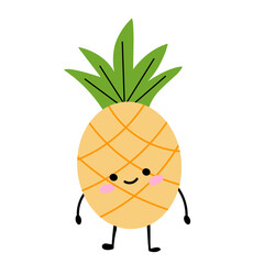 vector illustration pineapple character