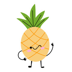 vector illustration pineapple character
