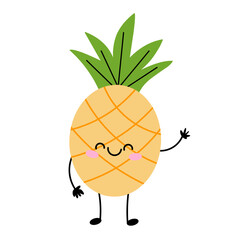 vector illustration pineapple character
