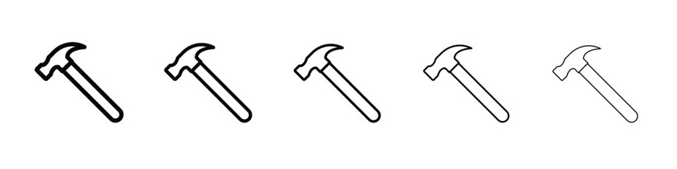 Hammer icon vector, Symbol, logo illustrations