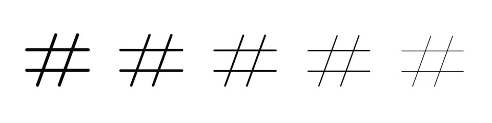 Hashtag icon vector, Symbol, logo illustrations