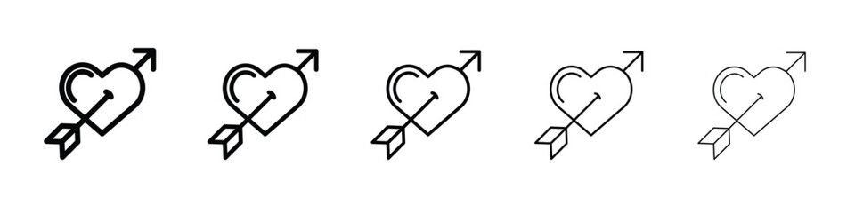 Heart with arrow icon vector, Symbol, logo illustrations