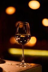 ​Elegant Wine Glasses with Wine on a Table	