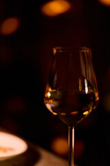 ​Elegant Wine Glasses with Wine on a Table	