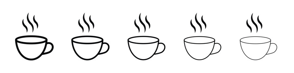 Hot coffee cup icon vector, Symbol, logo illustrations