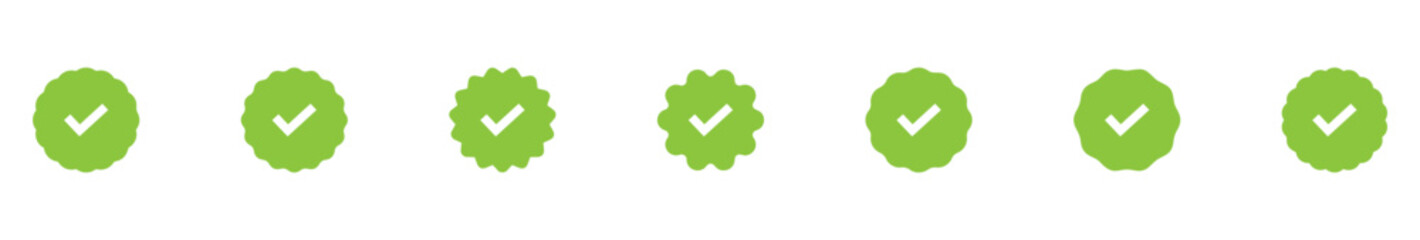 Check mark icon. Check mark vector icon. Checkmark Illustration. Vector symbols set ,green checkmark isolated on white background. Correct vote choise isolated symbol. Vector Illustration. EPS 10