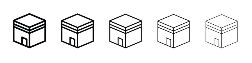Kaaba icon vector, Symbol, logo illustrations