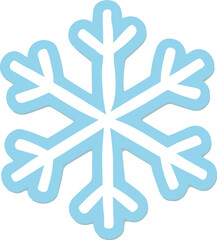 Fototapeta premium Blue hexagon snowflake icon vector illustration